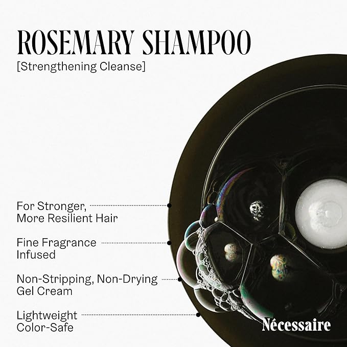 Nécessaire Rosemary Hair Duo | Multi-Protein Strengthening Shampoo + Conditioner Set For Thinning Hair. For Women + Men. Good For All Hair Types/Textures. Free Of Sulfates. Color-Safe. 250 ml / 8.4 oz