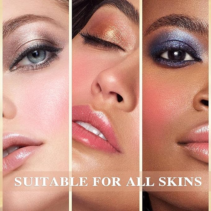 Cream Blush Stick with Brush and Makeup Sponge,Waterproof Multi Cream Makeup Stick,Lightweight,Long-lasting,2 in 1 Multi Blush for Cheeks & Lip Tint & Eyeshadow M