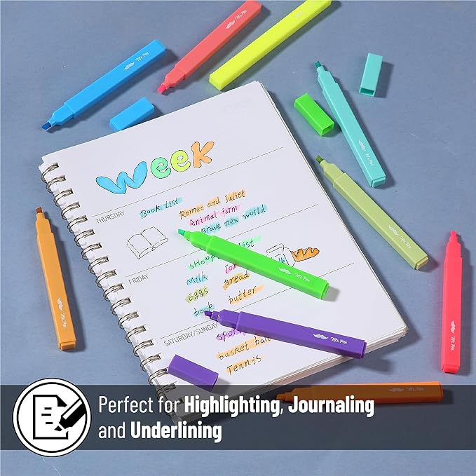 Mr. Pen- Aesthetic Highlighters, 10 Pack, Chisel Tip, Vibrant Colors, Cute Highlighters Assorted Colors