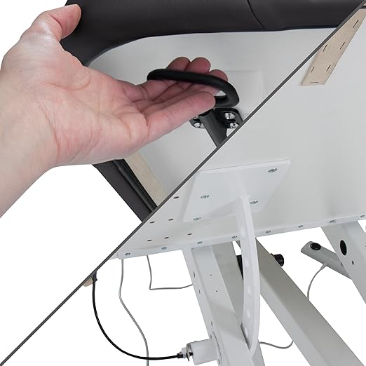 EarthLite Ellora Electric Lift Massage Table with Manual Tilt, Made in USA, 30" x 73, Black