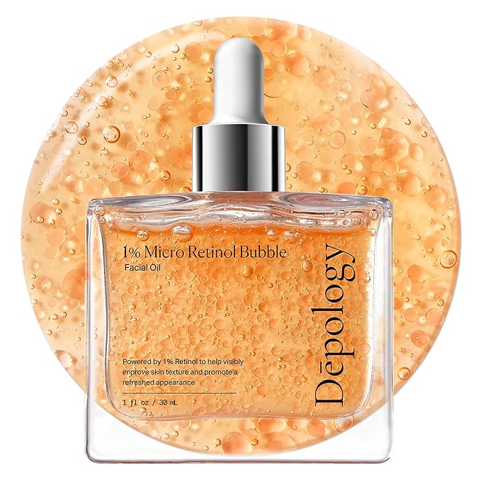 1% Retinol Face Oil with Firming, Smoothing & Glowing– Retinol Serum for Face, Lightweight Squalane Facial Oil for Fine Lines, Texture & Anti-Aging, Gentle for All Skin 1.01 fl oz