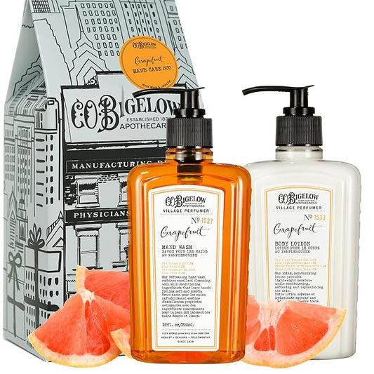 C.O. Bigelow Grapefruit Apothecary Duo Hand Care Gift Set, Hand Wash & Body Lotion, Liquid Soap & Moisturizing Lotion, Set of 2, 10 Fl Oz