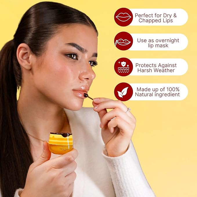 Original My Bee Balm Lip Balm – Hydrating Lip Care with Watermelon, Strawberry & Honey Pot – Moisturizing Balm for Dry, Chapped & Cracked Lips with Propolis, Honey & Vitamin E