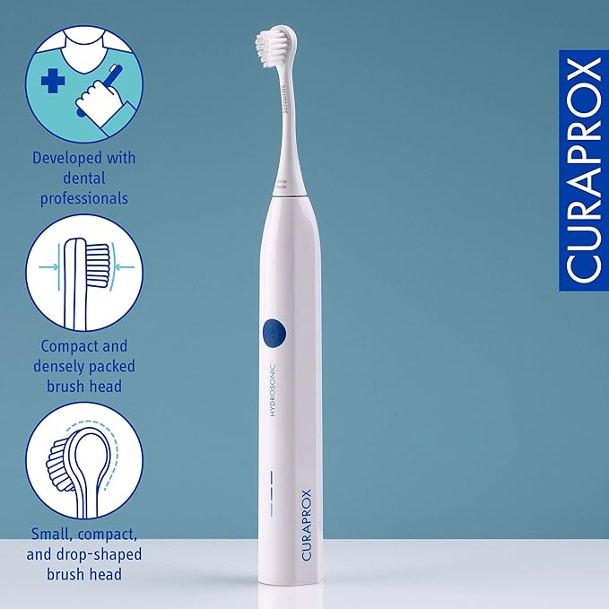 Curaprox Hydrosonic Easy Electric Toothbrush with Charger and Travel Case