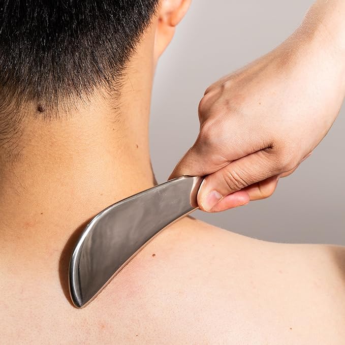 Gua sha Tool gua sha Stainless Steel iastm Tool Gussha Massage Tool Muscle Scraping Tool for Soft Tissue Therapy and Reduce Arms,Back, Legs, Neck Muscle Pain(HS)……