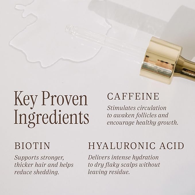 Salee- Dry Scalp Serum Nourishing & Moisturizing| Biotin, Caffeine For Thinning Hair, Reduce Shedding, Hydrate, Stimulate+ Hyaluronic Acid
