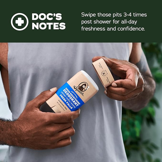 Dr. Squatch Natural Deodorant for Men - Odor-Squatching Aluminum Free - Pine Tar & Summer Citrus (2.65 oz, 2-Pack)