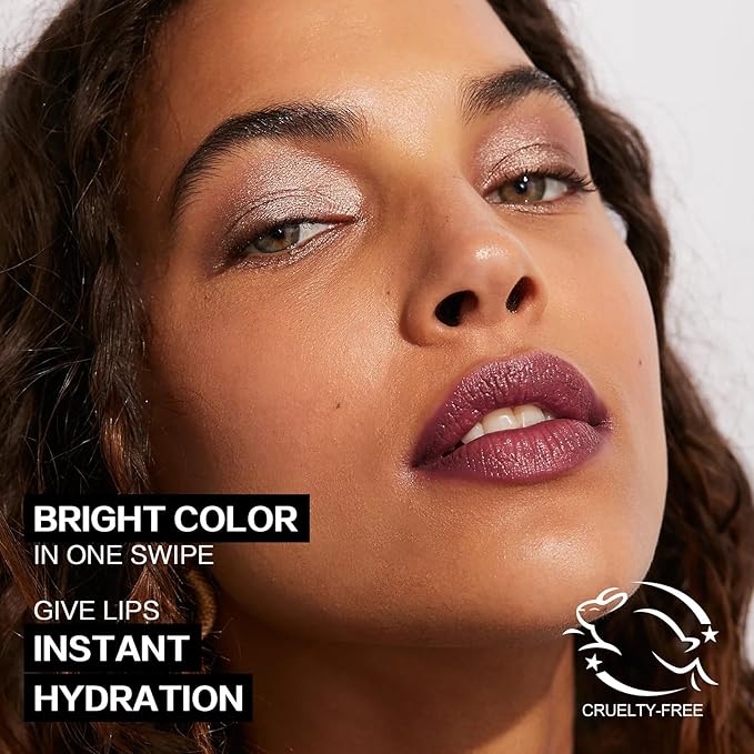 FOCALLURE Glisten Opal Shine Lipstick, High Impact Lip Color, Moisturizing Tinted Lip Balm, Lightweight & Hydrating Formula for Lip Care, SWEET KARMA