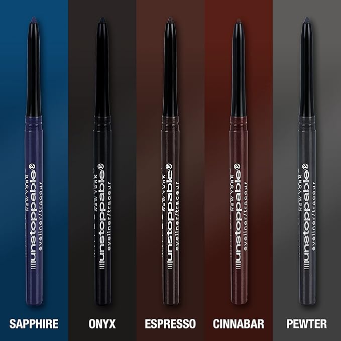 Maybelline Unstoppable Waterproof Mechanical Brown Eyeliner Pencil, Easy to Apply, Smooth Glide, Up to 24 Hour Wear, Cinnabar, Pack of 2
