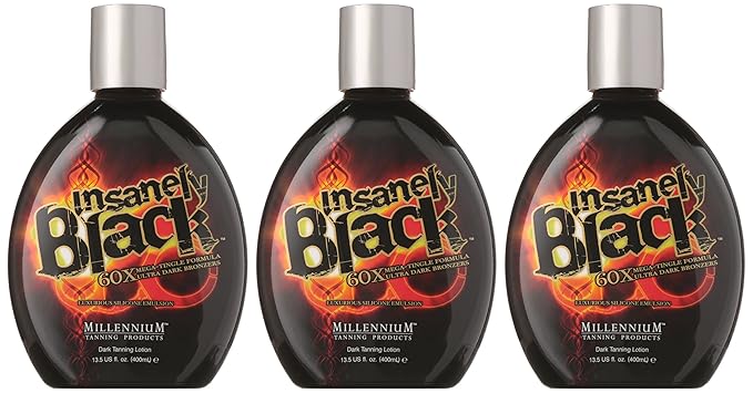 Millenium Tanning Products - Insanely Black 60X (Pack of 3)