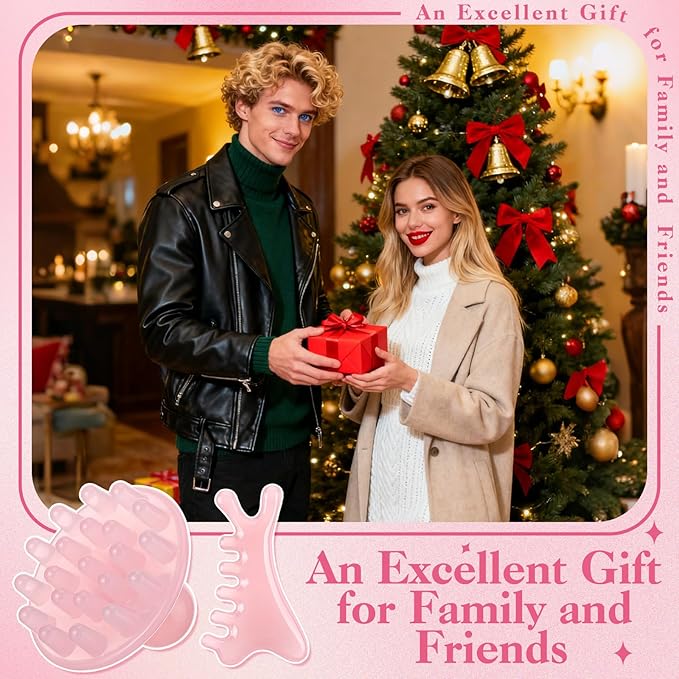 2Pcs Hair Massager Scalp,Resin Head Massager Scalp Gua Sha Tool Head Stress Relief Tools for Face,Body