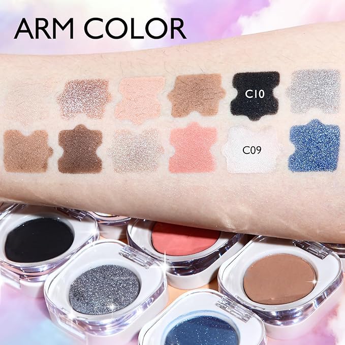 Beige Matte Eyeshadow Palette, Single Nude Eye Shadow Palette High Pigment sombras para ojos Mini Velvet Pressed Powder Eye Primer Eyeshadow Base Lightweight Blendable Travel-Friendly Makeup Kit