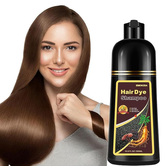Coffee Hair Dye Shampoo - Color in Minutes, Long Lasting, For All Hair Types (Brown)