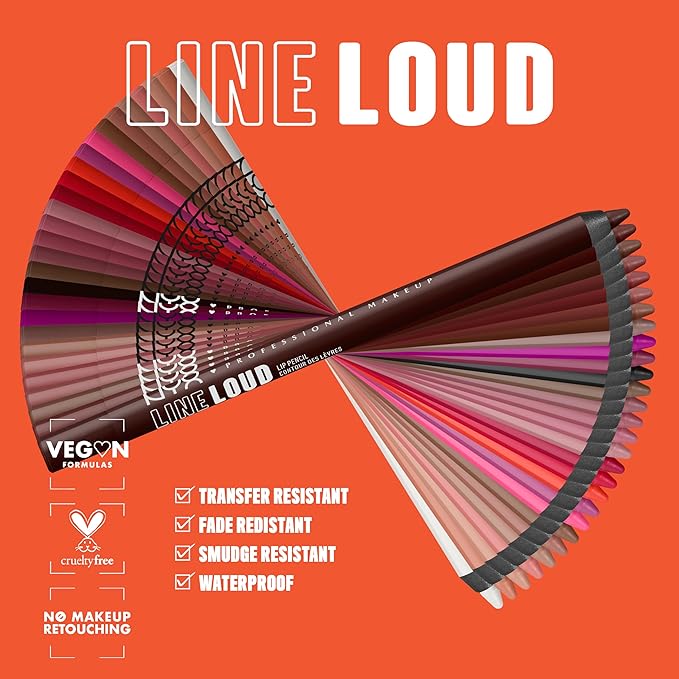 NYX PROFESSIONAL MAKEUP Line Loud Lip Liner, Longwear and Pigmented Lip Pencil with Jojoba Oil & Vitamin E - Too Blessed