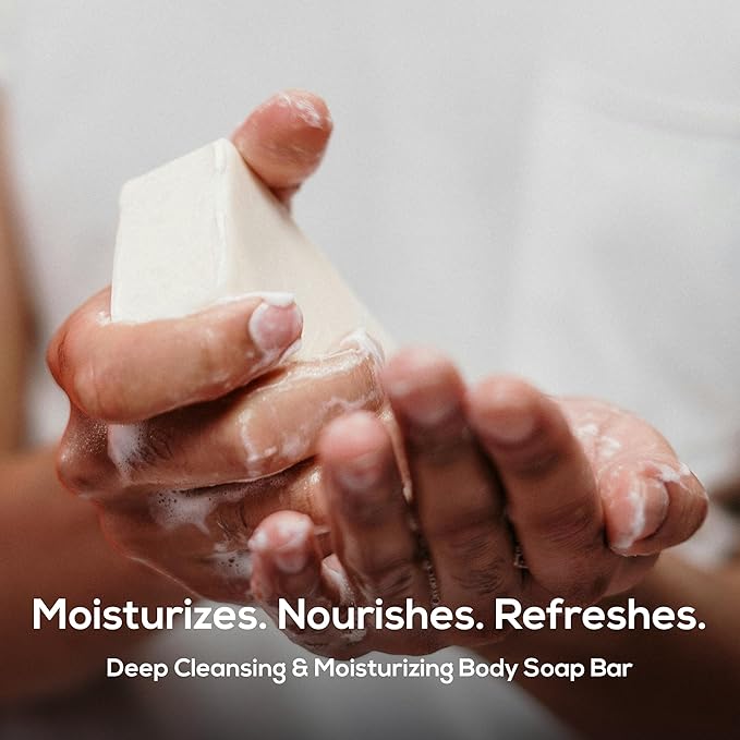 MARLOWE. No. 105 Bar Soap for Men 7 oz (3 Bars) Moisturizing Body Soap, Nourishing & Refreshing with Natural Extracts, Shea Butter, Olive Oil & Green Tea Extracts, Original Sage & Fir Scent