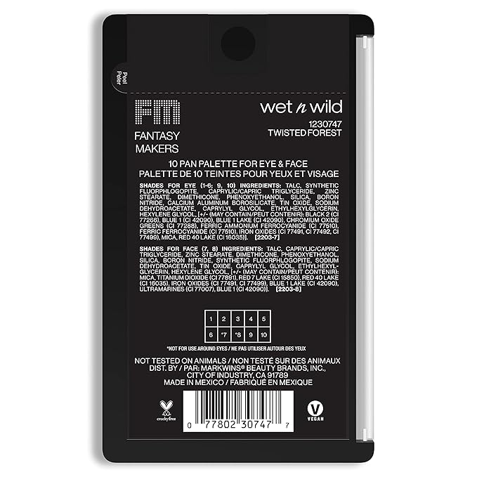 wet n wild Fantasy Makers Halloween 10 Pan Palette Twisted Forest (Pack of 2)