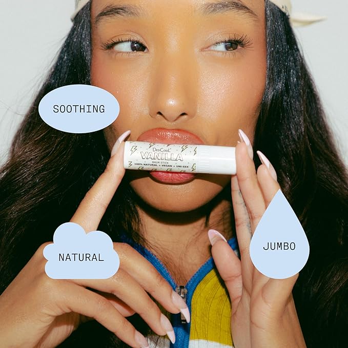 DedCool Lip Balm Stick (Mint) Jumbo, Vegan, Flavored, Coconut Oil Lip Balm, Long Lasting, Moisturization, Hydrates Dry & Chapped Lips, Vegan, Natural, Clean, Non-Toxic, Fragrance For All