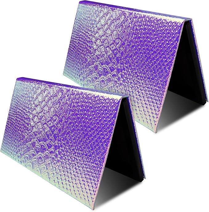 2 Packs Magnetic Makeup Palette Empty - Large Mermaid Palette with Mirror - Magnetic Palette for Storage & Travel