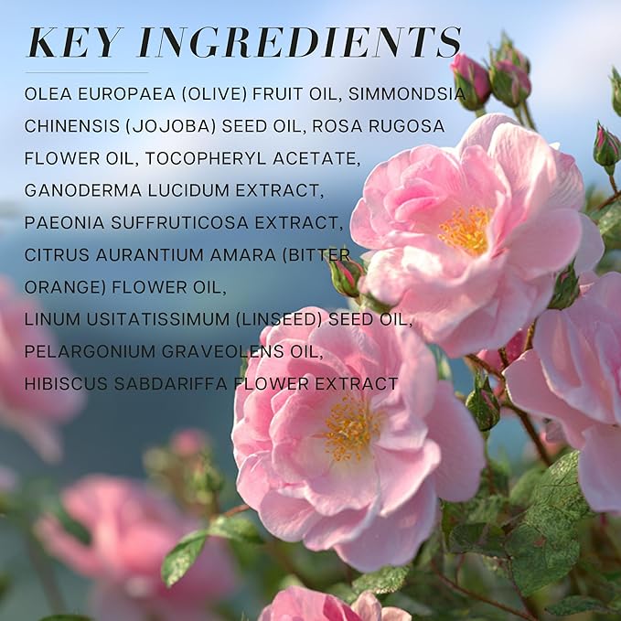 VRAIKO Gua Sha Face Oil Serum | Rosa Rugosa Flower & Jojoba Seed Oil Product | Detox, Plump, Anti-Oxidant, Soothing | Nourish, Cruelty Free, Natural, 1 fl oz