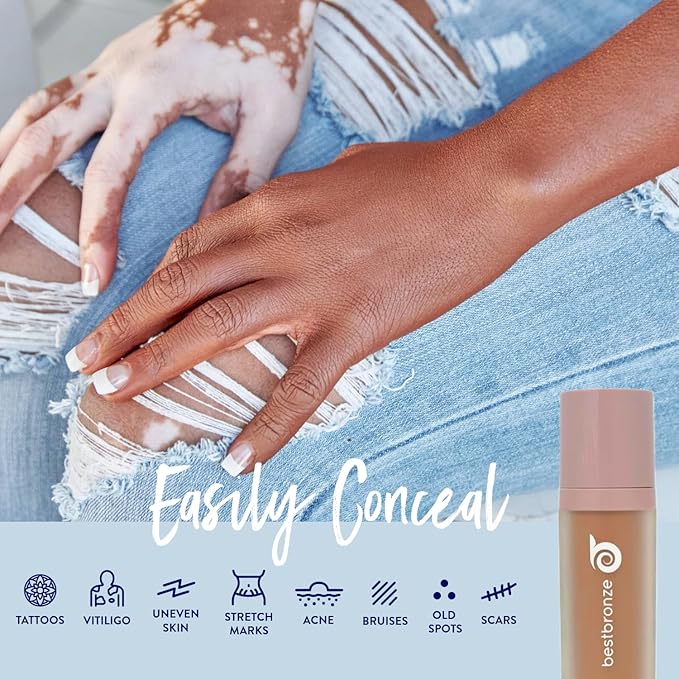 Best Bronze Bombshell Body Makeup - Tattoo Cover Up Makeup & Body Foundation Waterproof - Tattoo Concealer Waterproof for Scars, Varicose Veins Cover Up & Leg Foundation (NW42 Tan)