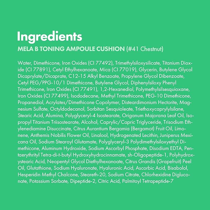 Easydew Mela B Toning Ampoule Cushion Refill - 2-in-1 Korean Skin Care & Face Beauty Makeup - Age-Defying Full Coverage Cushion Foundation with Niacinamide & Hyaluron-Vital C 0.45 oz (#41 Chestnut)