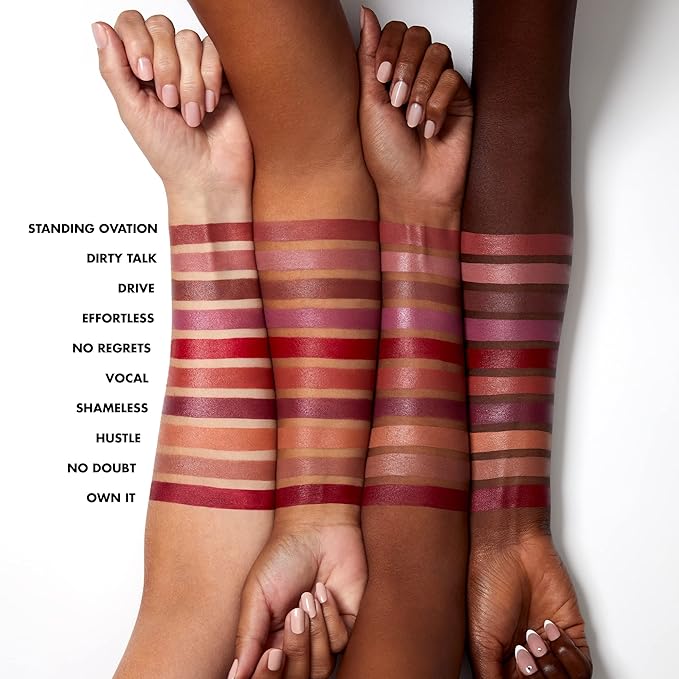 e.l.f. O Face Satin Lipstick, Richly Pigmented, Nourishing & Long-Lasting Creamy Lipstick, Infused With Jojoba, Vegan & Cruelty-Free, Smolder