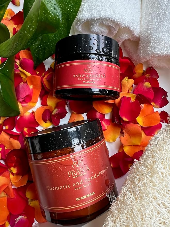 PRANA Ashwagandha Day Face Moisturizer - Natural Face Lotion with Ayurvedic Ingredients like Licorice, Almond Oil, Gotu Kola - Skin Repair & Hydration, Vegan, Fragrance & Cruelty-Free Lotion (50ml)