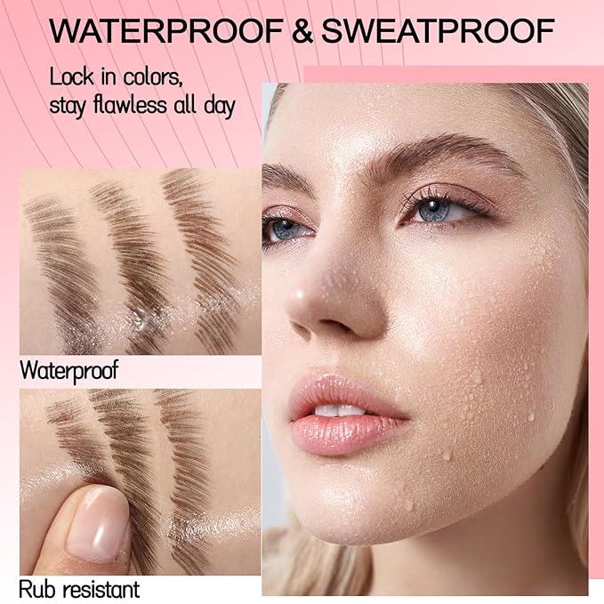 Eyebrow Pen, Waterproof Microblading Eyebrow Pencil for Women – Multi-Fork Precision Tip Creates Natural Hair-Like Strokes Brow Pencil, Angled Brow Brush Easy to Use & Long Lasting 01# Caramel Blonde