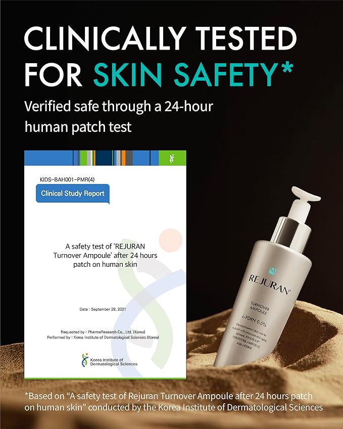 REJURAN® Turnover Ampoule, c-PDRN® [Larger Size] - Original Salmon DNA PDRN Face Serum for Rejuvenation, Firming, Hydration & Youthful Glow, Smooths Skin Texture. Korean Skincare (1.69 fl oz)