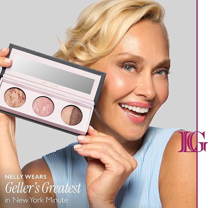 LAURA GELLER NEW YORK Geller's Greatest New York Minute Face & Eye Palette - Includes Blush, Bronzer and Eyeshadow Duo - Travel-Friendly Makeup Compact for Mature Skin
