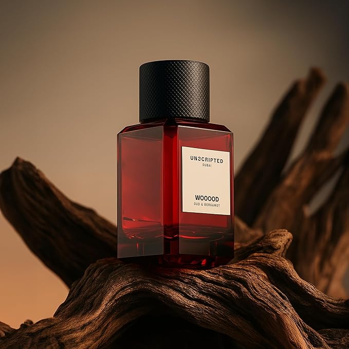 Unscripted Wooood - Perfume For Men And Women - Women Perfume with Saffron, Nutmeg, Musk, Patchouli - Bold, Long-Lasting Mens Cologne - 1.7 oz