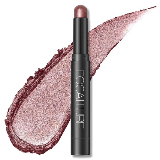 FOCALLURE Shimmer and Matte Cream Eyeshadow Stick,Smooth Brilliant Eye Brightener Pencil,High Pigment Eye Highlighter Pen for Women,Long Lasting Waterproof Eye Shadow and Liners Makeup (MARS)