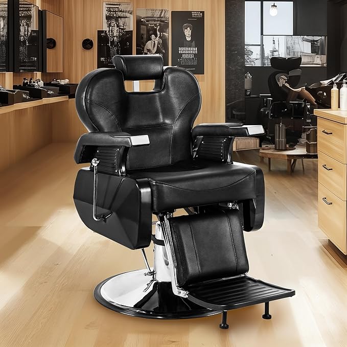 Barber Chair Salon Chairs for Hair Stylist Heavy Duty Hydraulic Reclining for Salon Barbershop Hair Stylist Professional