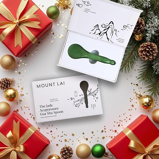 Mount Lai - The Gua Sha Facial Lifting Tool (Jade Gua Sha Spoon, Gua Sha)