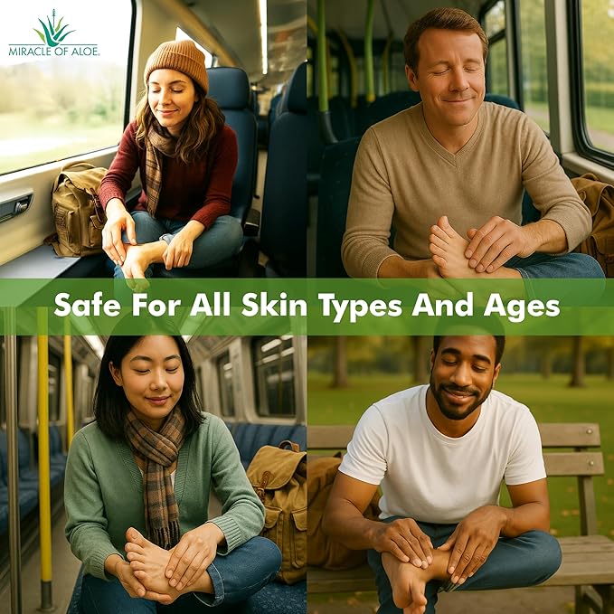 Miracle Foot Repair Cream (32 oz) Repairs Dry Cracked Heels and Feet, 60% Pure UltraAloe Moisturizes, Softens, and Repairs