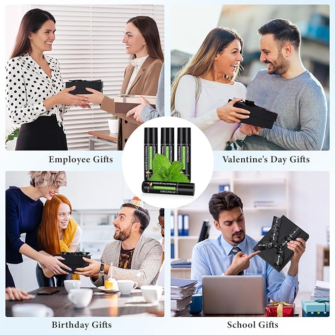 4 Pcs Lip Balm with Gift Lips