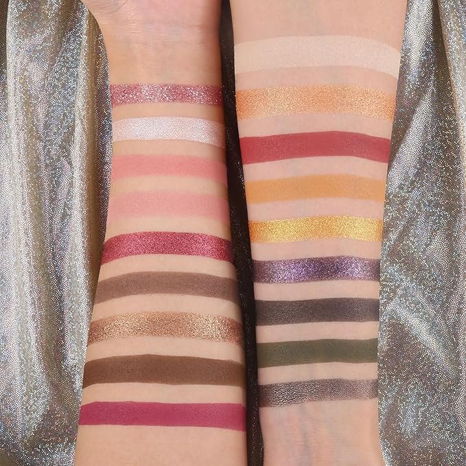 Prism Makeup Matte Eyeshadow Palette Pro 18 Colors Pigmented Shimmer Glitter Eye Shadow Palette, Blendable Long Lasting Waterproof Makeup Cosmetics Halloween Makeup Kit (02# Solitude)