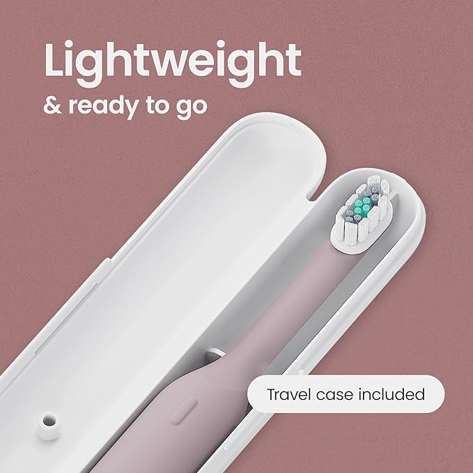 Quip Ultra Next Generation Smart Toothbrush - Timed Electric Toothbrush with Case - Replaceable Brush Head, Soft Bristles, Silicone Handle, 30-Day Battery Life - Travel Toothbrush - Dusk