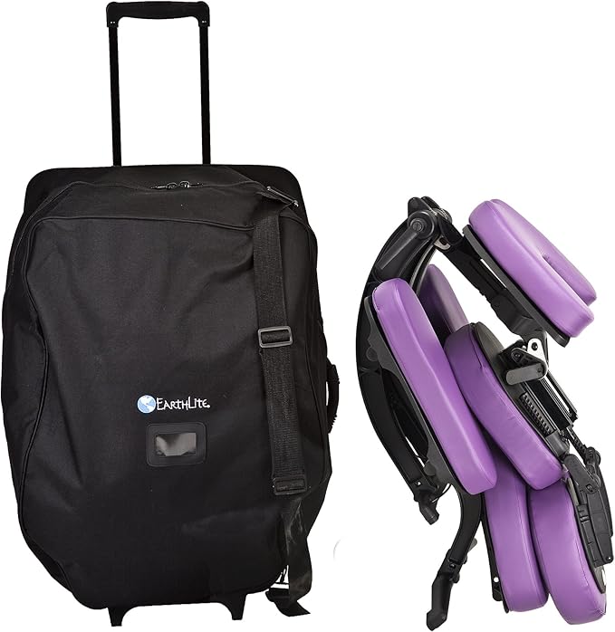 EARTHLITE Portable Massage Chair AVILA II - Premium Folding Spa/Massage/Tattoo Chair incl. Rolling Carry Case