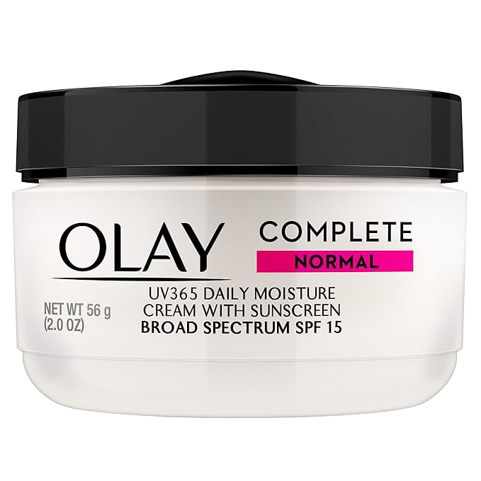 Olay Face Moisturizer Complete All Day UV Moisture Cream with Sunscreen SPF 15, Normal Skin, 2 Fl Oz (Pack of 3)