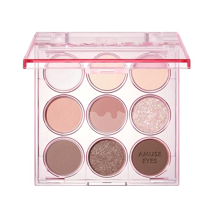 Amuse SEOUL Eye Color Palette 04 PEONY SKIN | pink tones | Soft shading, makeup variety of textures, sensuous, vibrant layering, cruelty-free, eco-friendly, vegan