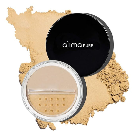 Alima Pure Matte Foundation Loose Mineral Powder Foundation Makeup, Loose Powder Makeup Oil Free Talc Free Powder, Natural Makeup Mineral Foundation Full Coverage Natural Foundation Powder .16 oz/4.5g