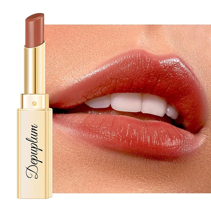 Brown Nude Lipstick for Women Hydrate Lipstick Glossy Moisture Lip Gloss Sheer-Medium Coverage Long Lasting Lipsticks for Dry Lips, DM103 Milk Tea