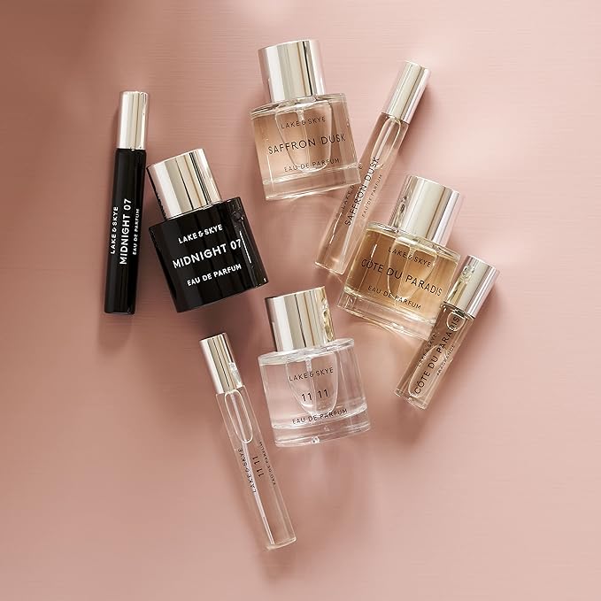 Lake & Skye Midnight 07 Eau de Parfum Spray - 0.06 fl oz (2 ml) Long Lasting Fragrance - Alluring, Mysterious, Fruity