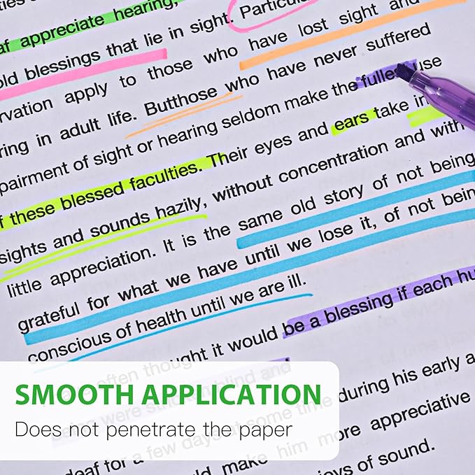 coruscant Highlighter - 36 pack color highlighter, color transparent visible fluorescent pen shell, wide chisel point mark, fluorescent pen, school, office