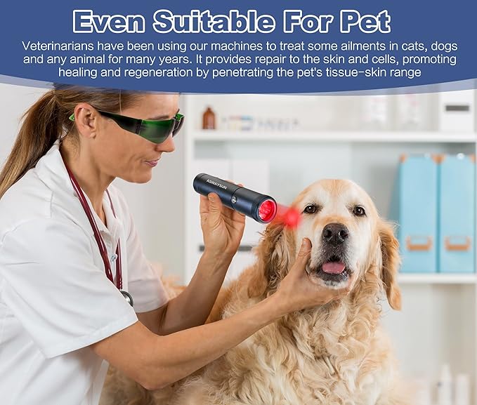 Infrared Red Light Therapy Device for Joints & Muscles Pain Relief, 460:630:660:850:900nm Cold Sore Canker Fever Treat, Portable Near Infrared Wand for Face & Body Mouth Nose Effective 2 in 1 Modes