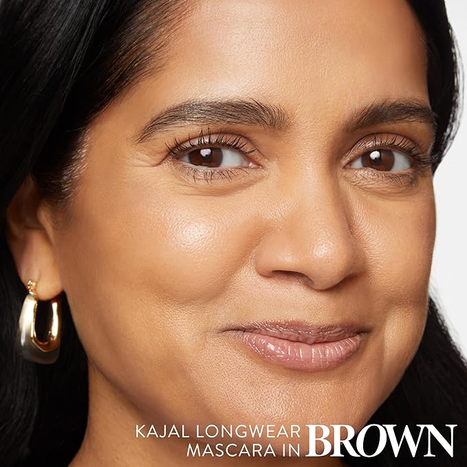 LAURA GELLER NEW YORK Kajal Longwear Mascara, Brown - Lengthening, Defining, Curling, Buildable Formula Eye Makeup - Natural Look for Everyday