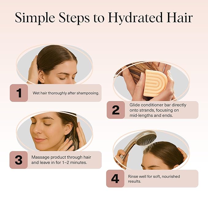 Kitsch Coconut Oil Conditioner Bar - Hair Conditioner For Women and Men - Deep Moisturizing, Nourishes, Hydrate & Soften Damaged Dry Hair - Silicone, Paraben & Sulfate Free - 2.7 oz