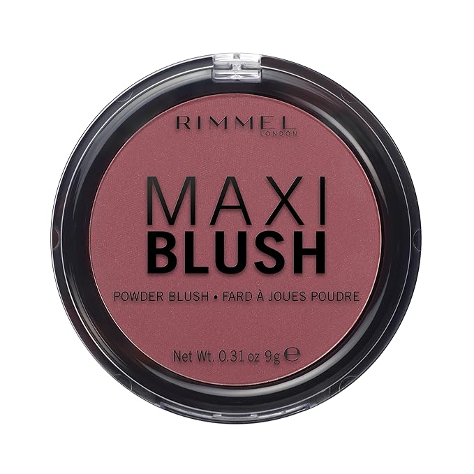Rimmel London Maxi - 005 Rendez-Vous - Blush Powder, Lightweight, Highly Pigmented, Blendable, 0.31oz