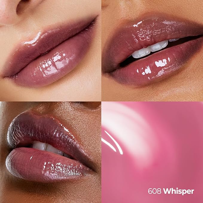 Laka Maxi Glayer Tint 3.8g/0.13oz., Glass Layer of Gloss, Ultra Glow & Vivid Layerable Pigments, High Shine Lip Oil, K-Beauty (#608 Whisper)